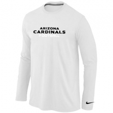 Nike Arizona Cardinals Authentic Font Long Sleeve NFL T-Shirt White