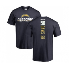 Football Los Angeles Chargers #58 Thomas Davis Sr Navy Blue Backer T-Shirt