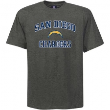 Los Angeles Chargers Big & Tall Heart & Soul NFL T-Shirt - Grey