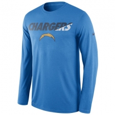 NFL Men's Los Angeles Chargers Nike Powder Blue Legend Staff Practice Long Sleeve Performance T-Shirt