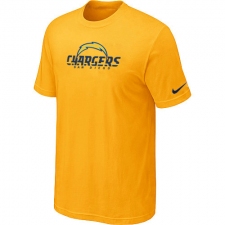 Nike Los Angeles Chargers Authentic Logo NFL T-Shirt - Yellow