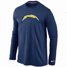 Nike Los Angeles Chargers Team Logo Long Sleeve NFL T-Shirt - Navy Blue