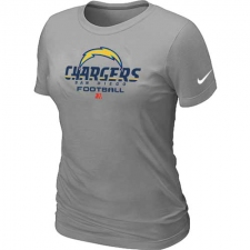 Nike Los Angeles Chargers Women's Critical Victory NFL T-Shirt - Light Grey