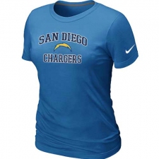 Nike Los Angeles Chargers Women's Heart & Soul NFL T-Shirt - Light Blue