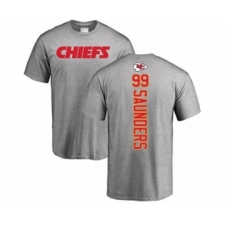 Football Kansas City Chiefs #99 Khalen Saunders Ash Backer T-Shirt