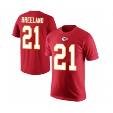 Football Men's Kansas City Chiefs #21 Bashaud Breeland Red Rush Pride Name & Number T-Shirt
