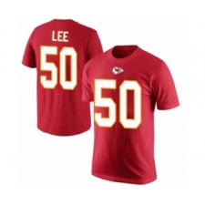 Football Men's Kansas City Chiefs #50 Darron Lee Red Rush Pride Name & Number T-Shirt