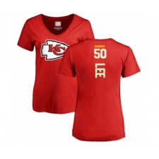 Football Women's Kansas City Chiefs #50 Darron Lee Red Backer T-Shirt