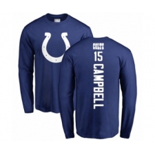 Football Indianapolis Colts #15 Parris Campbell Royal Blue Backer Long Sleeve T-Shirt