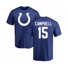 Football Indianapolis Colts #15 Parris Campbell Royal Blue Name & Number Logo T-Shirt