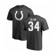 Football Indianapolis Colts #34 Rock Ya-Sin Ash One Color T-Shirt