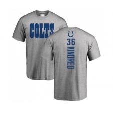 Football Indianapolis Colts #36 Derrick Kindred Ash Backer T-Shirt