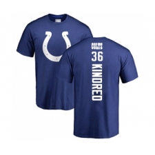 Football Indianapolis Colts #36 Derrick Kindred Royal Blue Backer T-Shirt