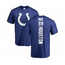 Football Indianapolis Colts #99 Justin Houston Royal Blue Backer T-Shirt