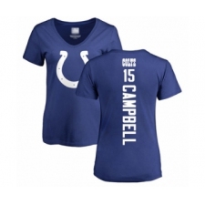Football Women's Indianapolis Colts #15 Parris Campbell Royal Blue Backer T-Shirt