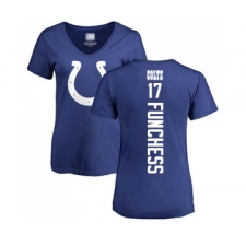 Football Women's Indianapolis Colts #17 Devin Funchess Royal Blue Backer T-Shirt