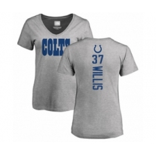 Football Women's Indianapolis Colts #37 Khari Willis Ash Backer T-Shirt