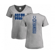 Football Women's Indianapolis Colts #52 Ben Banogu Ash Backer T-Shirt