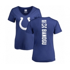 Football Women's Indianapolis Colts #52 Ben Banogu Royal Blue Backer T-Shirt
