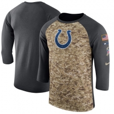 NFL Men's Indianapolis Colts Nike Camo Anthracite Salute to Service Sideline Legend Performance Three-Quarter Sleeve T-Shirt