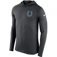 NFL Men's Indianapolis Colts Nike Charcoal Stadium Touch Hooded Performance Long Sleeve T-Shirt
