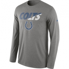 NFL Men's Indianapolis Colts Nike Heather Gray Legend Staff Practice Long Sleeve Performance T-Shirt