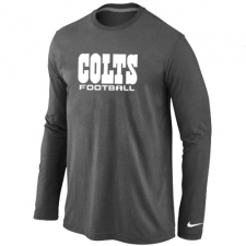 Nike Indianapolis Colts Authentic Font Long Sleeve NFL T-Shirt - Dark Grey