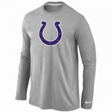 Nike Indianapolis Colts Team Logo Long Sleeve NFL T-Shirt - Grey