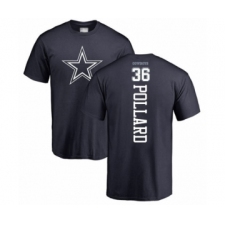 Football Dallas Cowboys #36 Tony Pollard Navy Blue Backer T-Shirt