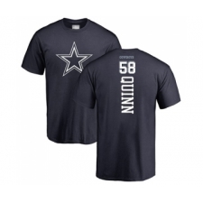 Football Dallas Cowboys #58 Robert Quinn Navy Blue Backer T-Shirt