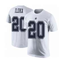 Football Men's Dallas Cowboys #20 George Iloka White Rush Pride Name & Number T-Shirt