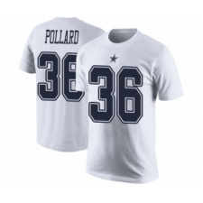 Football Men's Dallas Cowboys #36 Tony Pollard White Rush Pride Name & Number T-Shirt