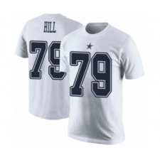 Football Men's Dallas Cowboys #79 Trysten Hill White Rush Pride Name & Number T-Shirt