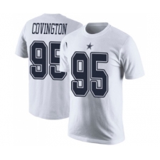 Football Men's Dallas Cowboys #95 Christian Covington White Rush Pride Name & Number T-Shirt