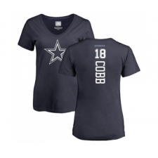 Football Women's Dallas Cowboys #18 Randall Cobb Navy Blue Backer T-Shirt