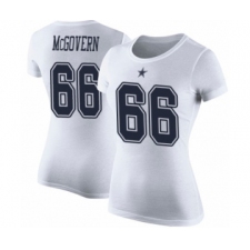 Football Women's Dallas Cowboys #66 Connor McGovern White Rush Pride Name & Number T-Shirt