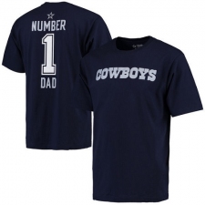 NFL Men's Dallas Cowboys Pro Line Navy Number 1 Dad T-Shirt