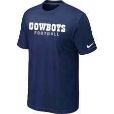 Nike Dallas Cowboys Sideline Legend Authentic Font Dri-FIT NFL T-Shirt - Navy Blue
