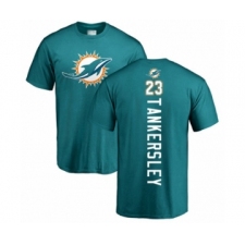 Football Miami Dolphins #23 Cordrea Tankersley Aqua Green Backer T-Shirt