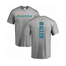 Football Miami Dolphins #89 Dwayne Allen Ash Backer T-Shirt