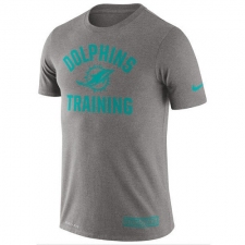 NFL Men's Miami Dolphins Nike Heathered Gray Training Performance T-Shirt