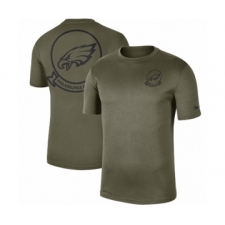 Football Men's Philadelphia Eagles Olive 2019 Salute to Service Sideline Seal Legend Performance T-Shirt