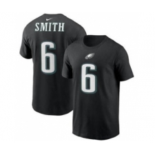Men's Philadelphia Eagles #6 DeVonta Smith 2021 Black Football Draft First Round Pick Player Name & Number T-Shirt