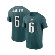 Men's Philadelphia Eagles #6 DeVonta Smith 2021 Green Football Draft First Round Pick Player Name & Number T-Shirt