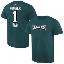 NFL Men's Philadelphia Eagles Pro Line Midnight Green Number 1 Dad T-Shirt