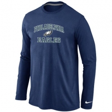 Nike Philadelphia Eagles Heart & Soul Long Sleeve NFL T-Shirt - Dark Blue