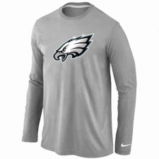 Nike Philadelphia Eagles Team Logo Long Sleeve NFL T-Shirt - Grey