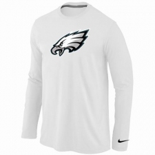 Nike Philadelphia Eagles Team Logo Long Sleeve NFL T-Shirt - White