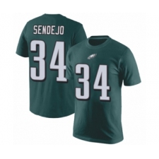 Philadelphia Eagles #34 Andrew Sendejo Green Rush Pride Name & Number T-Shirt