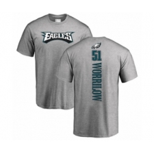 Philadelphia Eagles #51 Paul Worrilow Ash Backer T-Shirt